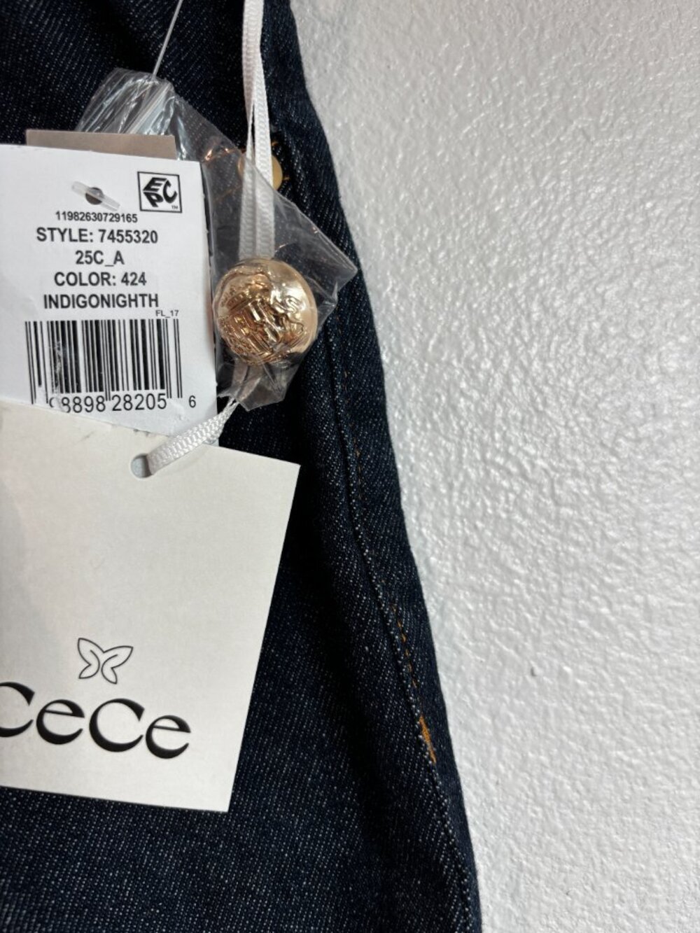 CeCe Wide Leg Denim Pants Blue Size 14W NWT - Picture 7 of 9